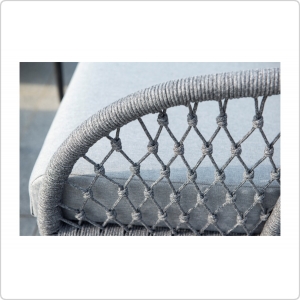 Кресло плетеное 4SIS Канны, цвет темно-серый, светло-серый