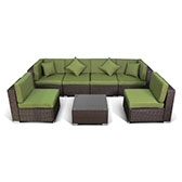 Комплект мебели Афина-Мебель YR822BG Brown/Green