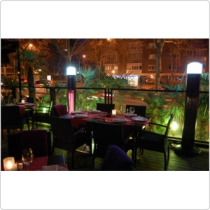 Уличный инфракрасный обогреватель Hügett Diana Pepel, напольный для террасы, веранды и дачи, с пультом