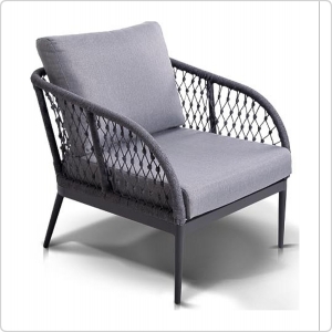 Кресло плетеное 4SIS Канны, цвет темно-серый