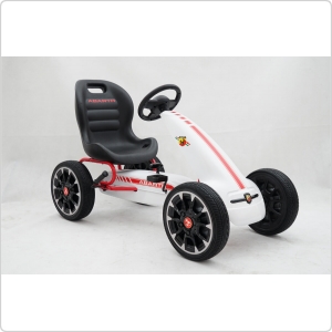 Детский веломобиль Joy Automatic Abarth (PB9388A) Лицензия, белый