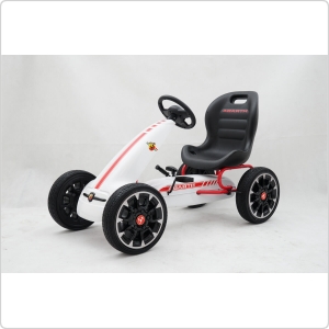 Детский веломобиль Joy Automatic Abarth (PB9388A) Лицензия, белый