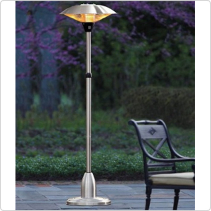 Уличный инфракрасный обогреватель Hügett Floor Steel 1821-ADC, напольный для террасы, веранды и дачи