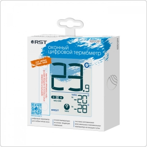 Оконный цифровой термометр с прозрачным дисплеем RST 01291