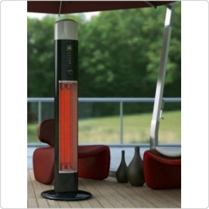 Уличный инфракрасный обогреватель Hügett Diana Pepel, напольный для террасы, веранды и дачи, с пультом