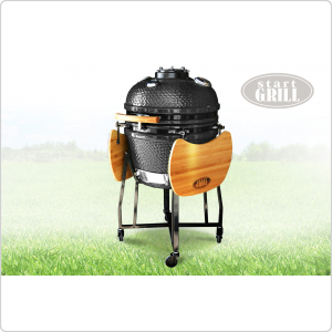 Гриль-барбекю керамический Start grill 22 с окошком черный (57см)