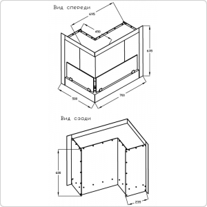 Биокамин модуль Silver Smith Concept L Right