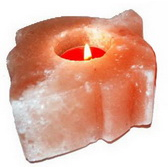 Соляной (солевой) подсвечник Листик 1-1,2 кг