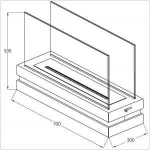Биокамин напольный Silver Smith FAME AVE 700 White