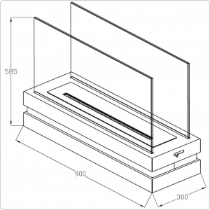 Биокамин напольный Silver Smith FAME AVE Black
