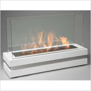 Биокамин напольный Silver Smith FAME AVE White