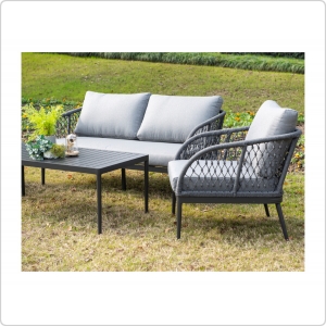 Кресло плетеное 4SIS Канны, цвет темно-серый, светло-серый