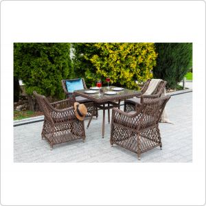 Стол 4SIS Айриш, соломенный 900х900