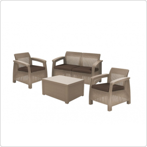 Комплект уличной мебели Keter Corfu Box Set графит