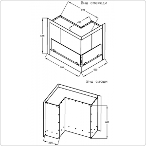 Биокамин модуль Silver Smith Concept L Left