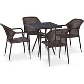 Комплект мебели Афина-Мебель T282BNT/Y137C-W53 Brown 4Pcs
