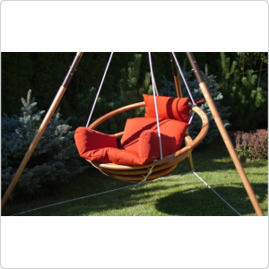 Подвесное деревянное кресло качели с подушками МАЙЯ SET