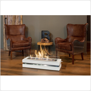 Биокамин напольный Silver Smith FAME AVE White