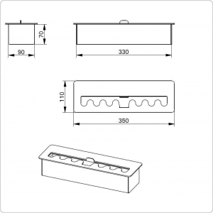 Горелка, топливный блок BioKer 30см 1,5L