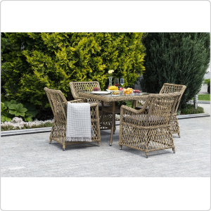 Стол 4SIS Айриш, соломенный 900х900