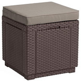 Столик Keter Пуфик Куб с подушкой (Cube with cushion) коричневый