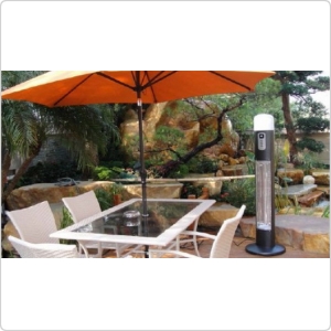 Уличный инфракрасный обогреватель Hügett Diana Pepel, напольный для террасы, веранды и дачи, с пультом