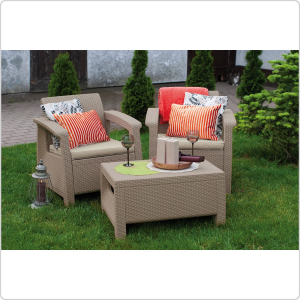 Комплект мебели Корфу Уикенд (Corfu Weekend) капучино