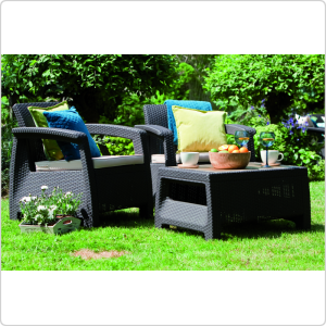 Балконный набор комплект мебели Keter Corfu weekend коричневый