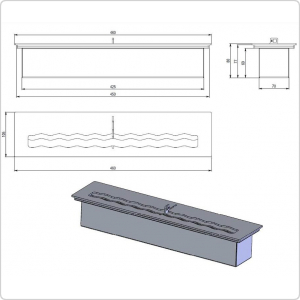 Топливный блок BioKer 40см 2L