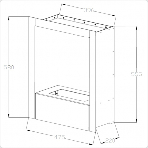 Биокамин модуль Silver Smith Shell