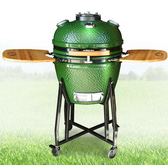 Гриль-барбекю керамический Start grill 22 с окошком зеленый (57см)