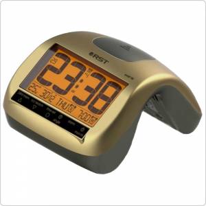 Радиоконтролируемые часы с будильником RST 88118 Золото