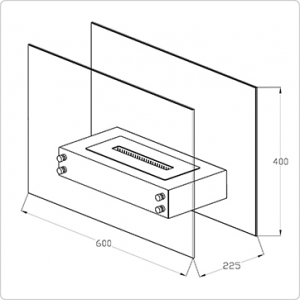 Биокамин напольный Silver Smith Standart Air Black