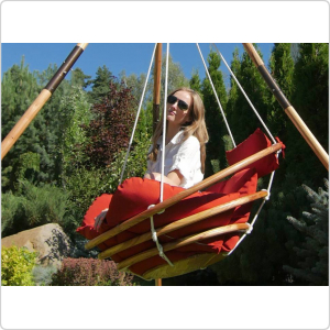 Подвесное деревянное кресло качели с подушками МАЙЯ SET