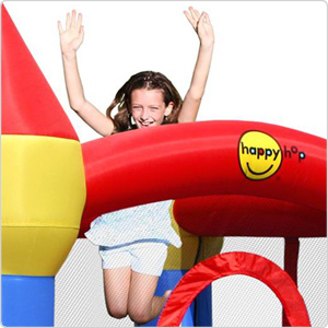 Надувной батут с горкой HAPPY BATUT Супер Прыжок 9017