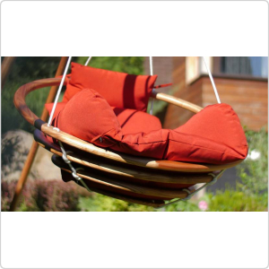 Подвесное деревянное кресло качели с подушками МАЙЯ SET