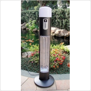 Уличный инфракрасный обогреватель Hügett Diana Pepel, напольный для террасы, веранды и дачи, с пультом