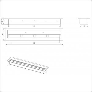 Топливный блок BioKer 60см 3L
